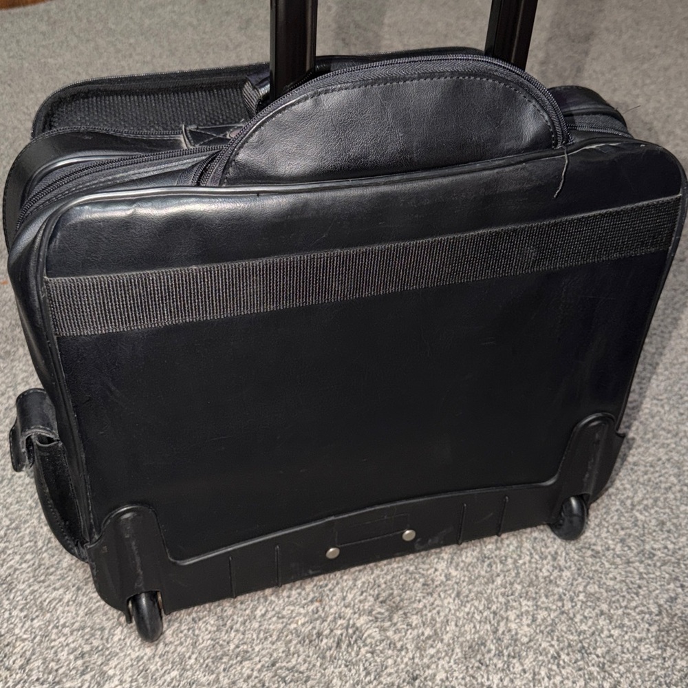 Samsonite Black Rolling Travel Bag/laptop bag/Briefcase on wheels Spinner - Picture 9 of 14